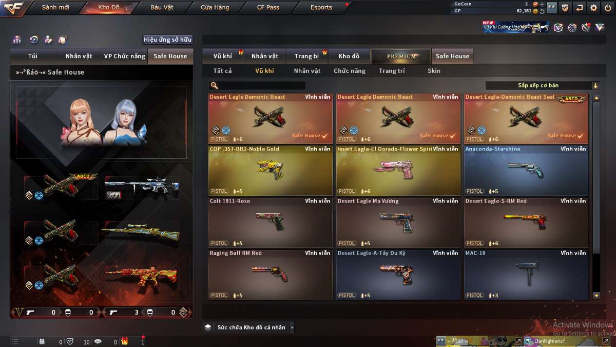 shop acc cf uy tin gia re